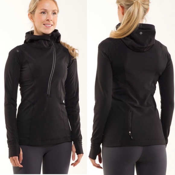 lululemon athletica Tops - Lululemon Run For It Pullover Hoodie Half Zip
